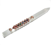 Load image into Gallery viewer, Holistic Energy Chakra Selenite Wand - Cleansing, Meditation, Balancing, Healing