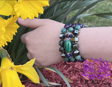 Load image into Gallery viewer, Set: Essential Tremor Malachite and Companion I Bracelets | Heavy Weighted | Eating | Hand Shaking | Support