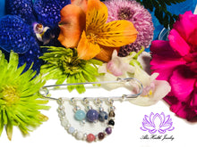 Load image into Gallery viewer, Stress and Anxiety Holistic Crystal Brooch Safety Pin