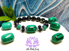 Load image into Gallery viewer, Set: Essential Tremor Malachite and Companion I Bracelets | Heavy Weighted | Eating | Hand Shaking | Support