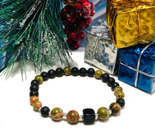 Load image into Gallery viewer, EMF Unakite Shungite II Protection Holistic Bracelet - Cell Phones, Laptops, WiFi Radiation