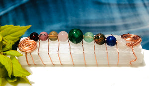 Relationship and Harmony Crystal Selenite Stick wand from Alex Health Jewelry