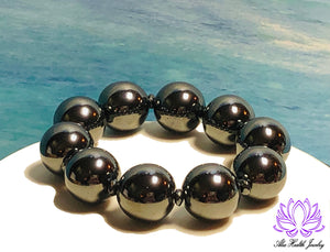Parkinson one classic black weighted bracelet