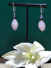Load image into Gallery viewer, Sheppard Rose Quartz Snowflake Obsidian 925 Earrings