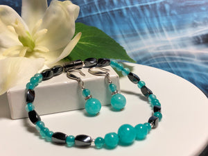 Courage Bracelet | Luck | Opportunity | Business | Amazonite | Magnetic Clasp Bracelet