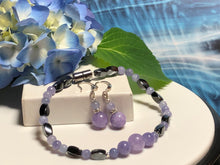 Load image into Gallery viewer, Release &amp; Transform Anger, Pain to Peace | Angelite Hematite Twist Magnetic Clasp Bracelet