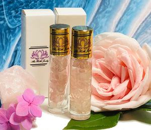 Rose Quartz - Rollerball Essential Oil - Aromatherapy - Heart, Love, Feminine Energy, Comfort, Peace