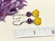 Load image into Gallery viewer, Protection from Negativity  - Sugilite and Citrine Silver Earrings