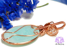 Load image into Gallery viewer, Handmade Amazonite Copper Wirework Pendant - Prosperity, Luck, Health, Calm
