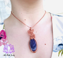 Load image into Gallery viewer, Handmade Charoite Copper Wirework Pendant 2 - Healers Stone - Anxiety - Reiki