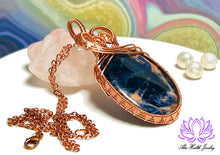Load image into Gallery viewer, Handmade Orange Sodalite Copper Wirework Pendant - Stress, Anxiety, Nervous, Panic Attack