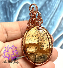 Load image into Gallery viewer, Handmade Picture Jasper Oval Copper Wirework Pendant - Protection, Healing, Strength, Energy