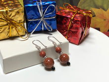 Load image into Gallery viewer, Ambition Energy - Power Generating  Goldstone Silver Earrings