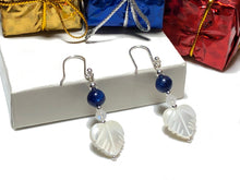 Load image into Gallery viewer, Release Stress and Anxiety - Kyanite Moonstone Mother of Pearl Silver Earrings