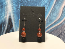Load image into Gallery viewer, Ambition Energy - Power Generating  Goldstone Silver Earrings