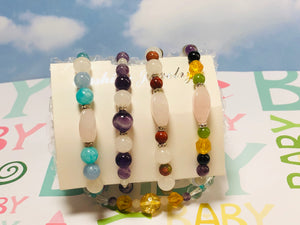 Set of Pregnancy Bracelets (4) in GIFT BOX-  1st, 2nd + 3rd Trimester,  Labor and Delivery, Post Partum / New Mom (FREE SHIPPING)